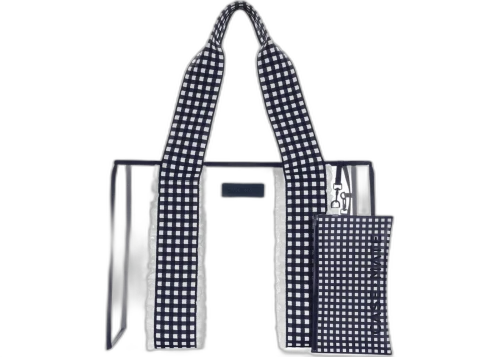Case-Mate Jelly Tote Bag Navy Gingham