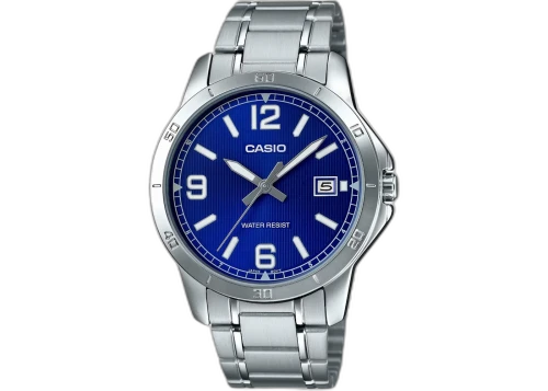 Casio Men’s Blue Dial Analog Watch with Stainless Steel Bracelet MTP-V004D-2BUDF