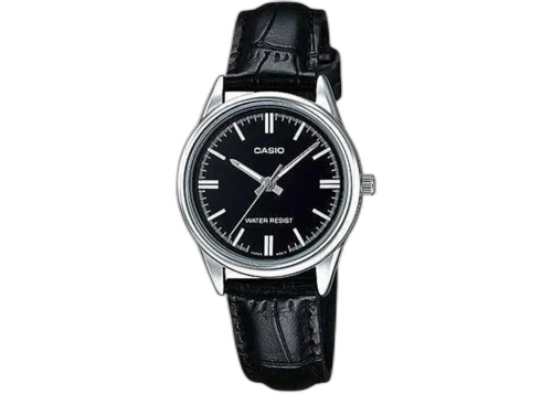 Casio Women’s Classic Black Dial Leather Strap Analog Watch LTP-V005L-1AUDF