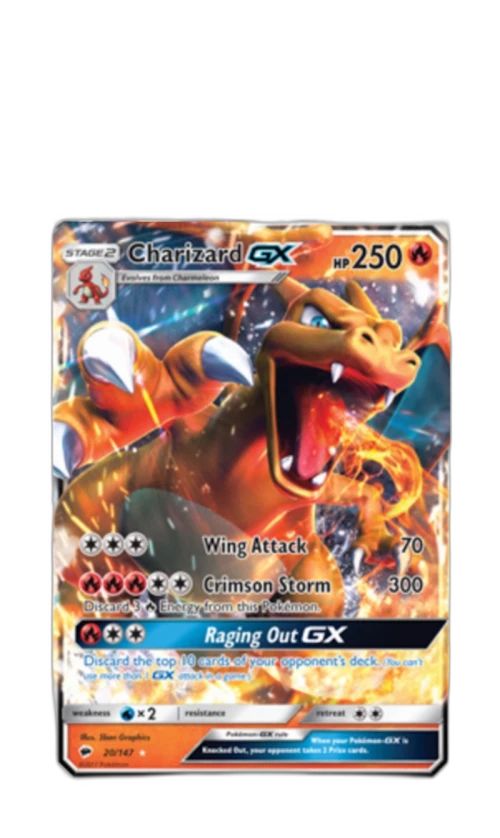 Charizard GX 2017 Pokemon TCG Sun & Moon Burning Shadows #20/147 (PSA or BGS Graded)