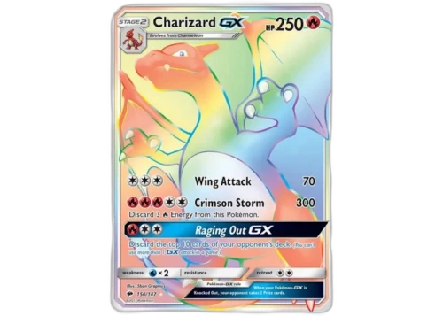 Charizard GX Full Art 2017 Pokémon TCG Sun & Moon Burning Shadows Secret #150 (Ungraded)