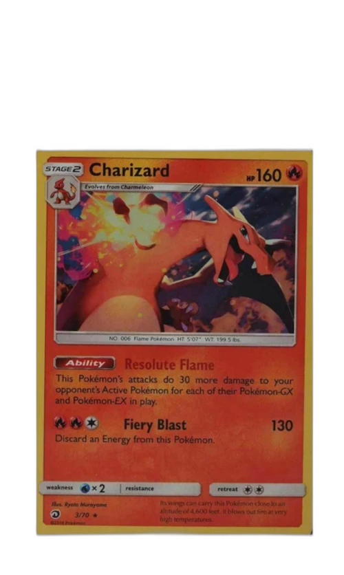 Charizard-Holo 2018 Pokemon TCG Sun & Moon Dragon Majesty #3/70 (PSA or BGS Graded)