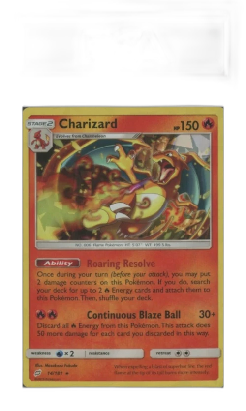 Charizard-Holo Cracked Ice 2019 Pokemon TCG Sun & Moon Team Up #14/181 (PSA or BGS Graded)