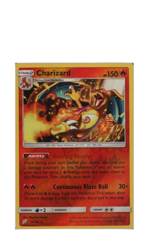 Charizard-Reverse Foil 2019 Pokemon TCG Sun & Moon Team Up #14/181 (PSA or BGS Graded)