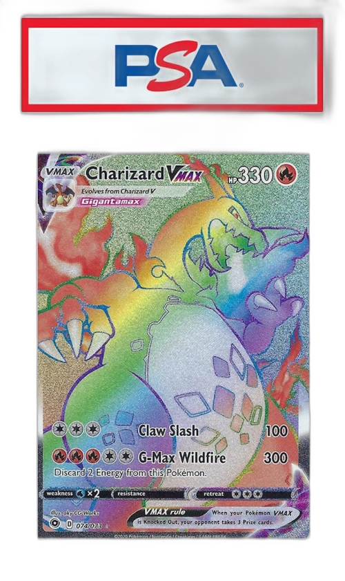 Charizard VMAX SCR 2020 Pokemon Sword & Shield Champion's Path #74 (PSA or BGS Graded)
