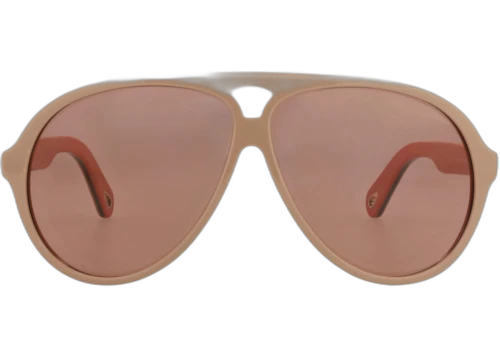 Chloe Aviator Frame Recycled Acetate Sunglasses CH0211S-30014690-003 Beige Beige Red