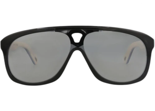 Chloe Aviator Frame Recycled Acetate Sunglasses CH0212S-30014675-004 Black Black Silver