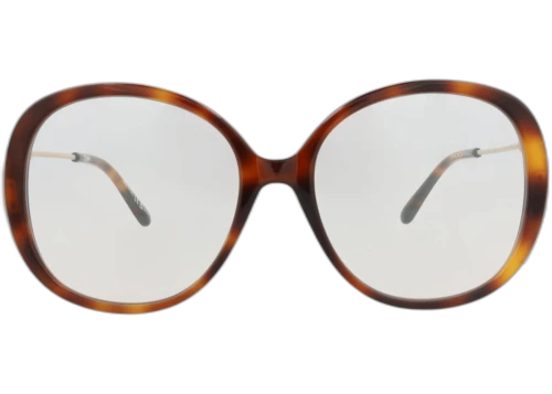 Chloe Photochromic Round Frame Recycled Acetate Sunglasses CH0172S-30014206-001 Havana Gold Transparent