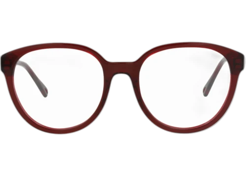 Chloe Round Frame Bio Acetate Optical Frames CH0127O-30013644-003 Burgundy Burgundy Transparent