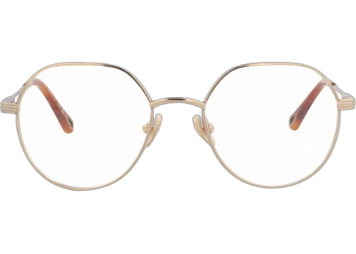 Chloe Round Frame Metal Optical Frames CH0137O-30013595-002 Gold Gold Transparent