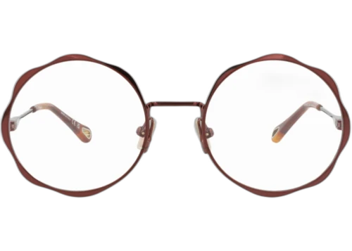 Chloe Round Frame Metal Optical Frames CH0185O-30014133-003 Brown Brown Transparent