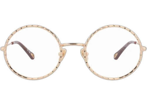 Chloe Round Frame Metal Optical Frames CH0232O-30015162-007 Gold Gold Transparent