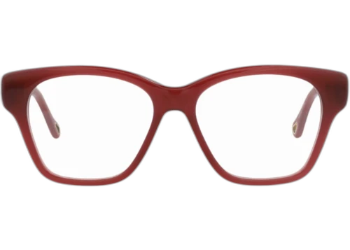 Chloe Square Frame Bio Acetate Optical Frames CH0122O-30013650-003 Burgundy Burgundy Transparent