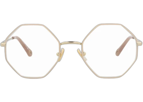 Chloe Square Frame Metal Optical Frames CH0022O-30009816-009 NUDE GOLD TRANSPARENT