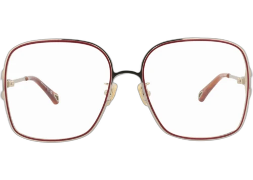 Chloe Square Frame Metal Optical Frames CH0147O-30013641-004 Gold Gold Transparent