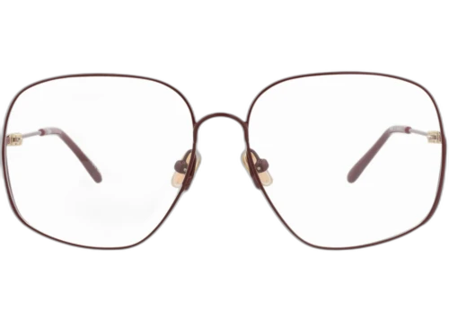 Chloe Square Frame Metal Optical Frames CH0165O-30014090-003 Burgundy Burgundy Transparent