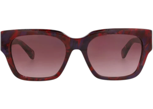 Chloe Square Frame Recycled Acetate Sunglasses CH0190S-30014666-008 Burgundy Burgundy Violet