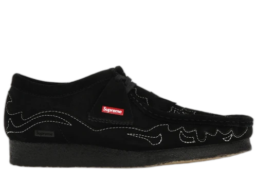 Clarks Originals Wallabee Boots Supreme Western Cut Out Black