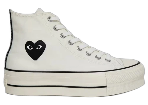 Converse Chuck Taylor All Star Hi Platform Comme des Garçons PLAY White Black