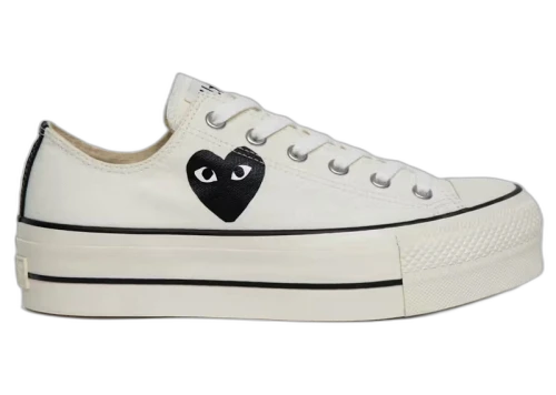 Converse Chuck Taylor All Star Low Platform Comme des Garçons PLAY White Black