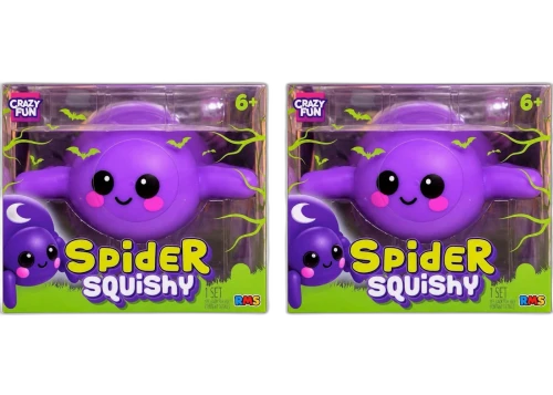 Crazy Fun Spider Squishy Fidget Toy 2x Lot