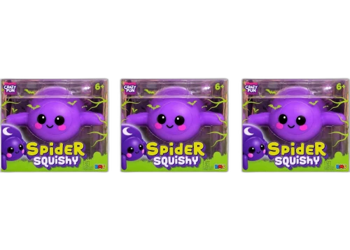 Crazy Fun Spider Squishy Fidget Toy 3x Lot