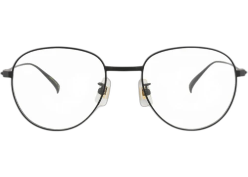 Dunhill Round Frame Titanium Optical Frames DU0007O-30009686-002 Black Black Transparent