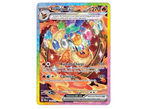 Flareon ex 2025 Pokémon Scarlet & Violet Prismatic Evolutions Special Illustration Rare 146/131 Ungraded