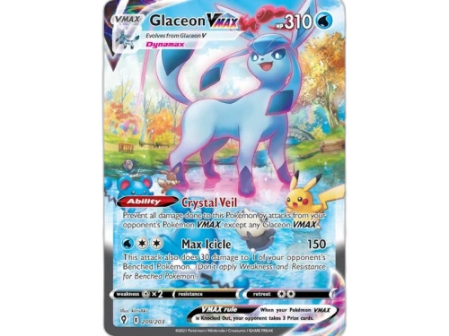 Glaceon Vmax 2021 Pokémon Scarlet & Violet Evolving Skies Ultra Rare Vmax 209/203 Ungraded