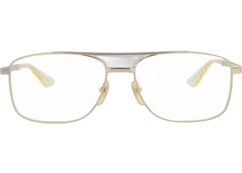 Gucci Aviator Frame Metal Optical Frames GG0986O-30011135-001 Gold Gold Transparent