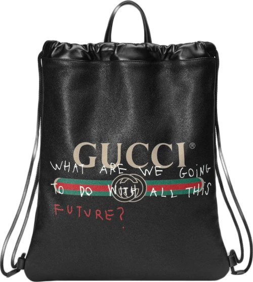 Gucci Coco Capitan Drawstring Backpack Black
