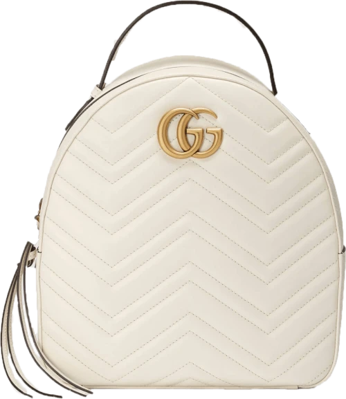 Gucci GG Marmont Backpack Matelasse White