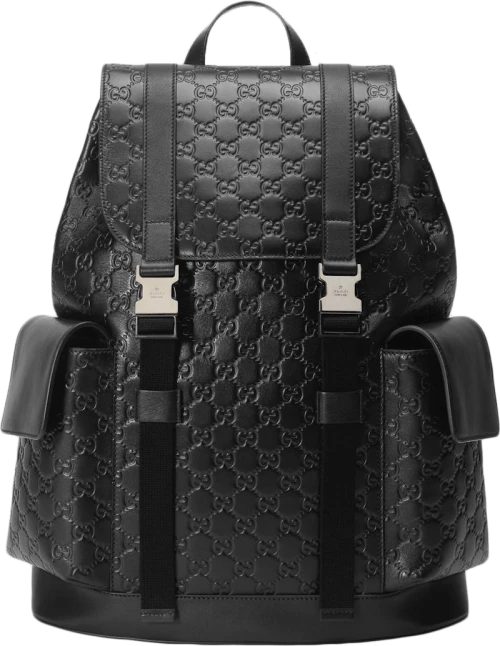 Gucci Signature Backpack Monogram GG Debossed Black