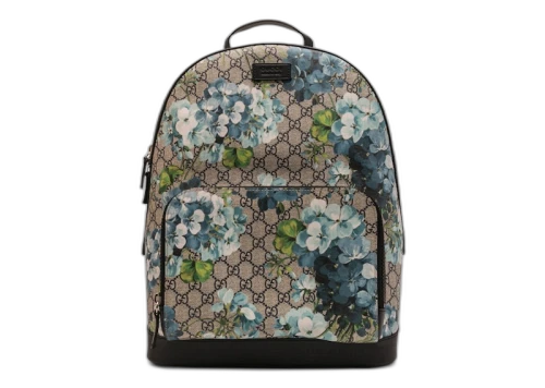 Gucci Backpack GG Supreme Blooms Medium Blue