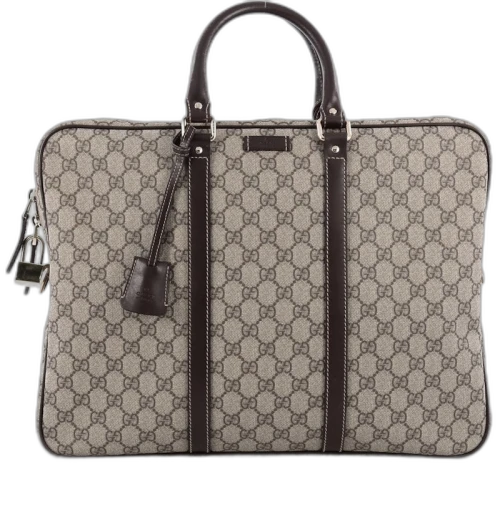 Gucci Briefcase GG Supreme Large Brown