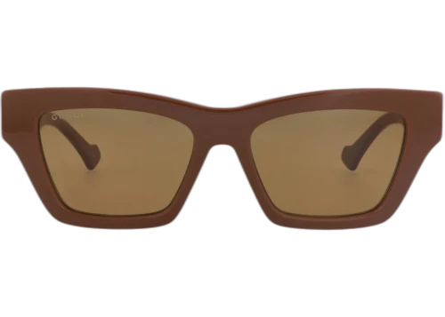 Gucci Cat Eye Frame Recycled Acetate Sunglasses GG1753S-30015449-005 Brown Brown Brown
