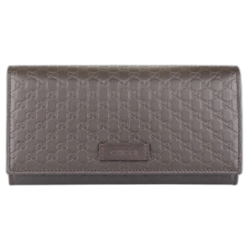 Gucci Continential Bifold Wallet Microguccissima Brown