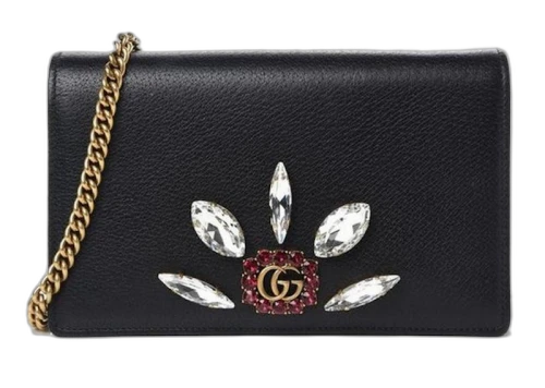 Gucci Crossbody Double G Crystal Black