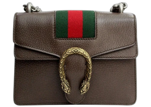 Gucci Dionysus Shoulder Bag Leather/Web Mini Brown