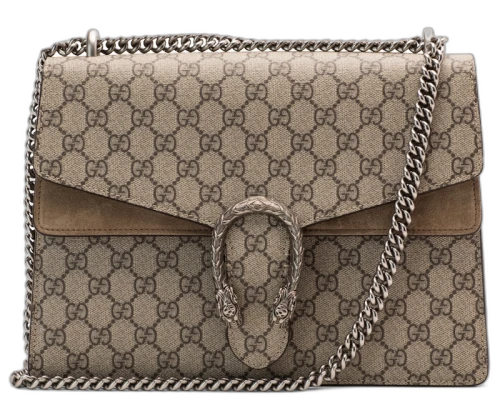 Gucci Dionysus Shoulder Bag GG Supreme Medium Brown