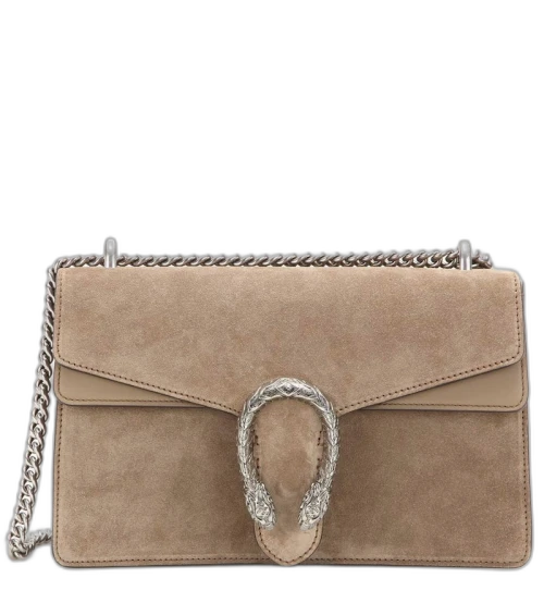 Gucci Dionysus Shoulder Bag Suede Small Taupe