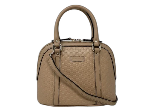 Gucci Dome Top Handle Microguccissima Mini Beige