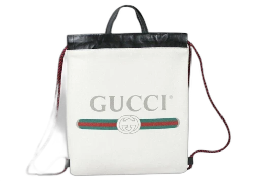 Gucci Drawstring Convertible Backpack Tote Off-White/Cream