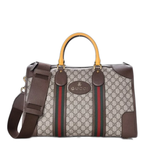 Gucci Duffle Monogram GG Supreme Web Brown