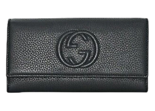 Gucci GG Flap Long Wallet Large Black