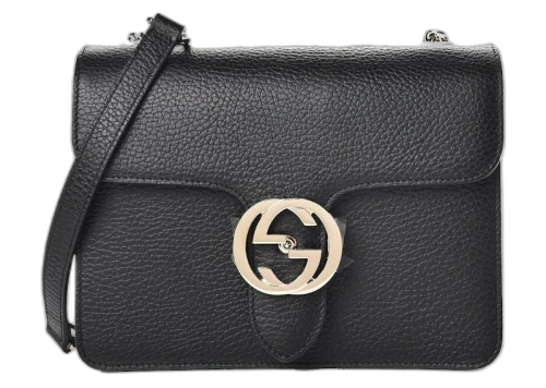 Gucci GG Interlocking Crossbody Bag Black