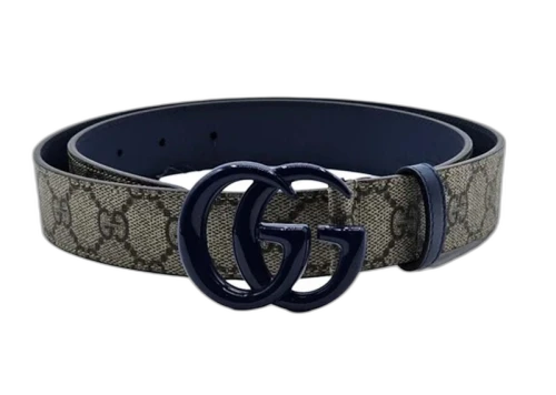 Gucci GG Monogram Supreme Canvas 1W Belt Ebony/Navy