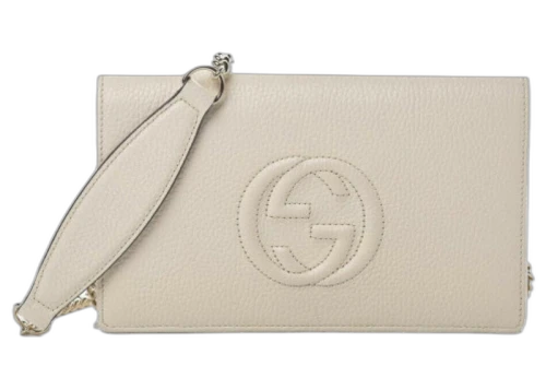 Gucci GG Wallet with Chain Ivory