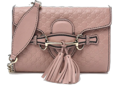 Gucci Guccissima Emily Shoulder Bag Mini Soft Pink
