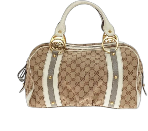 Gucci Interlocking G Boston Bag GG Supreme Medium Beige/Ebony